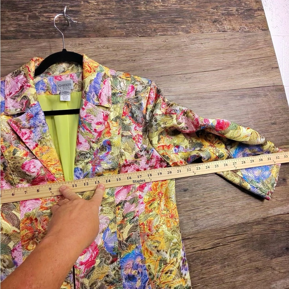Chico's Vibrant Floral Blazer - Picture 3 of 8